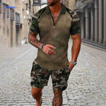 zippora set camouflage groen army look 2delig zomer set www.middo.nl