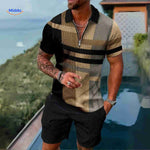 zippora set geruit goud zwart modern stijlvolle zomer outfit www.middo.nl