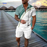 zippora set palmboom strand look groen wit zomer outfit www.middo.nl