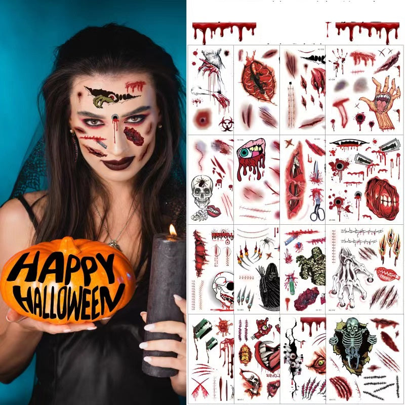 Tatouages ​​​​d’horreur réalistes d’Halloween !