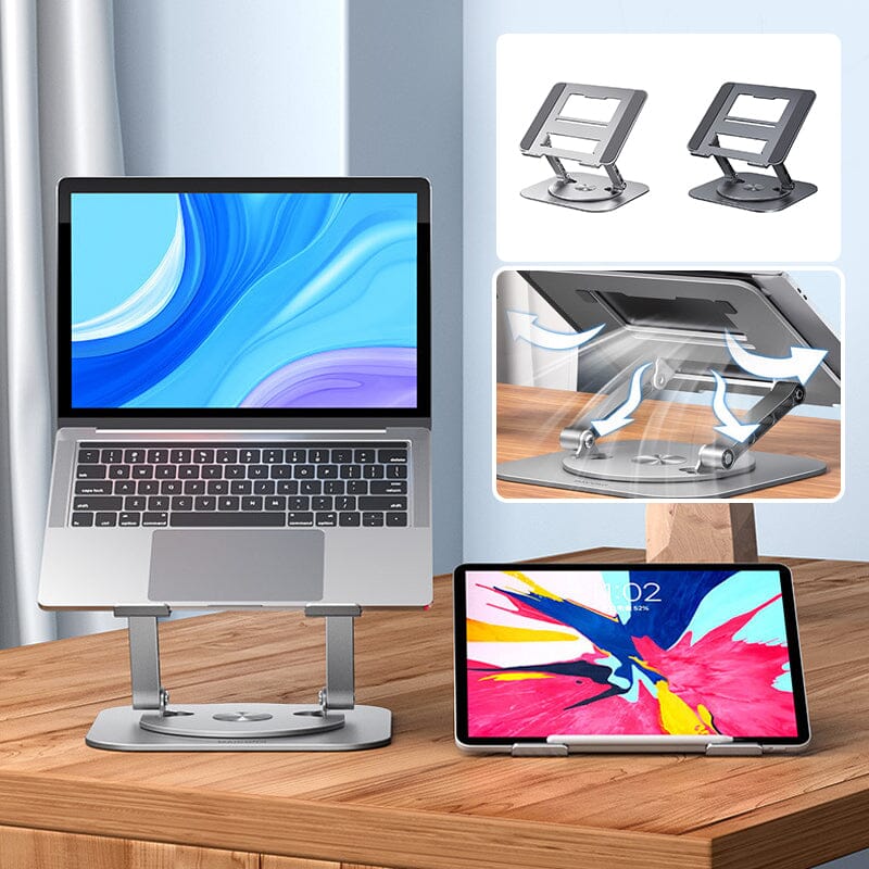 Support rotatif à 360° en aluminium pour ordinateur portable ou tablet –  Middo